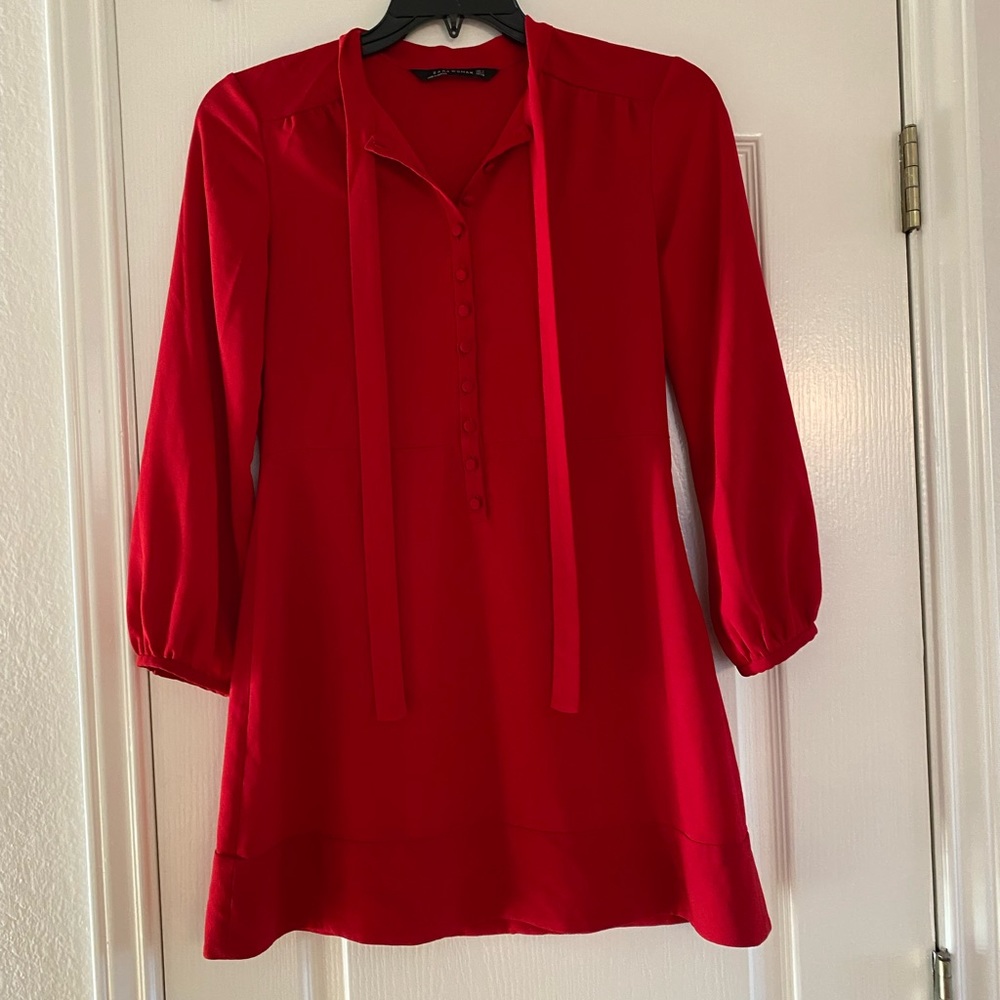 Zara Long Sleeve Button Up Dress